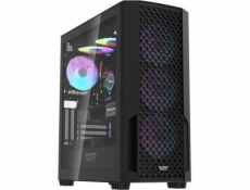 Darkflash Počítačová skříň DF2100 + 4 Argb ventilátory (černá)