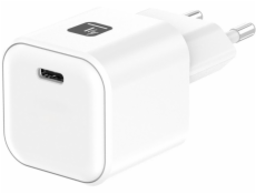 Techly Nabíječka GaN USB-C 65W PD3.0 PPS do zásuvky, bílá