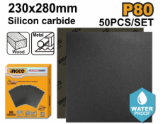 Ingco papír brusný P80 230 x 280mm, 50 ks