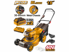 Ingco LMLI20186 aku sekačka vč. 2ks baterie a nabíječky