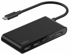 Belkin CONNECT USB-C 5-in-1 mit Dual USB-C Ports,sw.  AVC022hqBK