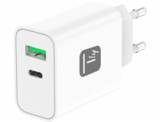 Techly IPW-USB-30WACG nabíječka na PDA/mobilní telefon Univerzální Bílá AC Rychlé nabíjení Vnitřní