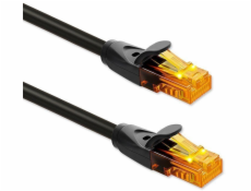 Qoltec UTP patchcord kabel | kat. 6 | 2 x RJ-45 | Vysokorychlostní 1 Gb/s | Pozlacené kontakty | 30 m | Černý