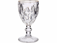 Vivalto Sklenice na víno Diamond Gold Transparent Glass (245 ml)