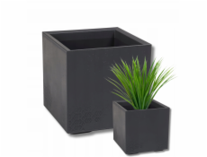 Krups Stojan na květiny KARO 300x300x300 z recyklovaného betonu - antracit LA776-82 LAMELA
