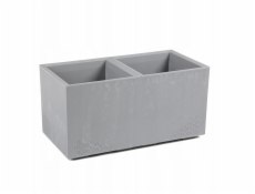 Lamela KARO 800x400x400 betonový EKO stojan na květiny z recyklovaného materiálu - světle šedý beton LA936-70