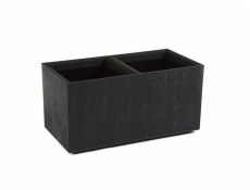 Lamela KARO 800x400x400 betonový EKO stojan na květiny z recyklovaného materiálu - černý beton LA936-71