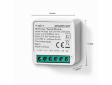 NEDIS Wi-Fi chytrý spínač pro světla/ spotřeba 3680 W/ připojení terminálu/ Android/ iOS/ Nedis® SmartLife/ bílý