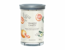 Svíčka ve skleněném válci Yankee Candle, Bílý smrk a grapefruit, 567 g