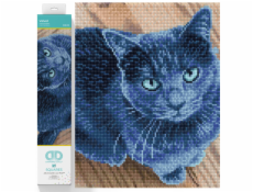 DIAMOND DOTZ Diamantová výšivka Diamond Dotz Kočka samet 45,5x38cm DQ8002
