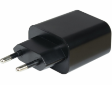 Inter-Tech Nabíječka PD-2120, USB-C + USB-A (černá, bez kabelu, PD 3.0, QC 3.0, 20 wattů)