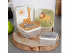 Krabička na svačinu Safari sada 4 ks plast