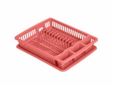 Odkapávač na nádobí plast 46 x 36,5 x 8 cm růžová KO-024001700ruzo