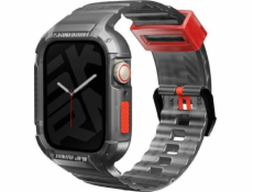 Pásek Skinarma + pouzdro Saido 2v1 Apple Watch 45/44mm kouř/kouř