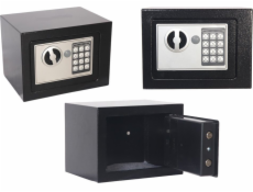 LeanToys Elektronický trezor s kódovou uzamykatelnou skříňkou, ocel, černá