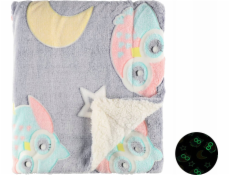 GLOW dětský přehoz svítící ve tmě, 125 x 150 cm