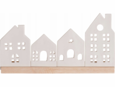 4Living Porcelánový svícen město, 30 x 8 x 16 cm