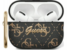 Guess Guess GUA2PG4GPK Kryt na AirPods 1/2 černý/černý 4G háček