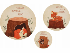 Kulaté obrázky se zvířátky do dětského pokoje, 3 ks.