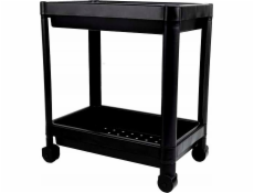 Katex Dvouúrovňová police Decobella na kolečkách, ŠEDÁ, délka 36, šířka 23, výška 40