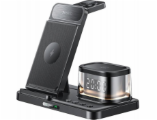 Yesido Nabíječka Nabíječka Yesido. indium. DS23 20W LED + hodiny 5v1 (pro Samsung), ČERNÁ