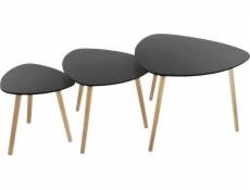 Atmosphera Sada 3 stolů Mileo S černá