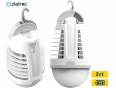 Platinet PLATINOVÁ SVÍTIDLA S LUCERNOU PROTI KOMÁRŮM, SVÍTIDLO PROTI KOMÁRŮM 5H BATÉRIE 6500K IP44 BÍLÁ [46097]