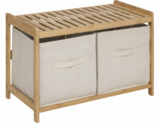 TIDY BOX koupelnová lavice, 2 úložné boxy, 66,8 x 44 x 35 cm