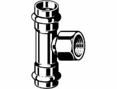 Viega T-kus s ocelovým / pozinkovaným SC 42 X 3/4 X 42, spojka potrubí