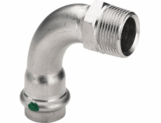 Viega Ohyb 90° s nerezovou ocelí SC 18 x 1/2 - rez / lesklý povrch. Spojka potrubí.