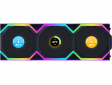 Lian Li UNI FAN SL Wireless LCD 120 Reverse Blade 3 kusy, černá (12RSLLCD1W3B)