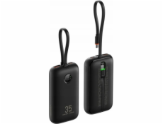 Veger Powerbanka 10000 mAh s vestavěnými kabely Type C / Lightning PD QC3.0 35W K1 (W1188) černá