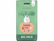 MOOMIN Baby, Pleny 6 JUNIOR (12-24kg), 51 ks. EKO VELKÉ BALENÍ