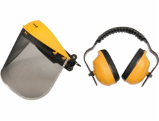 Vorel Ochranný štít na obličej s vyměnitelným síťovaným krytem a chrániči sluchu B969 sada (74462)