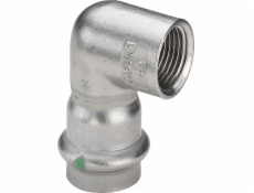 Viega Koleno 90° s nerezovou ocelí SC 18 x 1/2 - rez / lesklá Trubková spojka