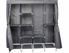 Saska Garden ŠATNÍ SKŘÍŇ TEXTILNÍ ŠATNÍ SKŘÍŇ 168X45X172 CM TMAVĚ ŠEDÁ