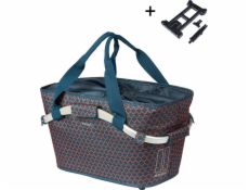 Basil ZADNÍ KOŠÍK FLAIR CARRY, MIK s montážním adaptérem, 22 l, vodotěsný, tmavě modrý (NOVINKA 2025)