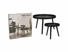 Odkládací stolek sada 2 ks borovice černá KO-KR8200300
