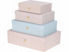 Home Styling Collection Sada kartonových úložných krabic různých velikostí, 4 kusy.