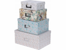 Home Styling Collection Sada 4 kartonových úložných krabic