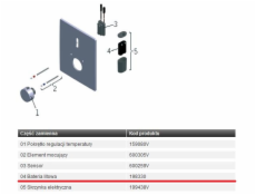 Oras Sprchová baterie Lithiová baterie pro sprchovou baterii ELECTRA - 198330