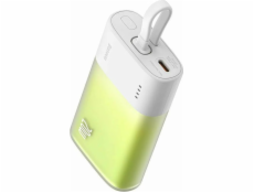 Baseus Powerbanka Popsicle 5200mAh 20W s vestavěným kabelem Lightning (+ bílý kabel Baseus Simple USB-C - USB-C 60W/20V/3A/30cm) - bílo-zelená