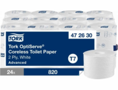 Tork OptiServe – Perforovaný bezjádrový toaletní papír, 2vrstvý – 24 rolí