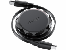 Acefast Kabel USB-C - USB-C zasouvací s organizérem 60W - černý Kabel USB-C - USB-C zasouvací s organizérem 60W - černý