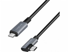 LogiLink Kabel CU0184 USB 2.0 Type-C C/M úhlový na USB-C/M E-mark PD černý 3m