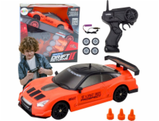 LeanToys Sportovní auto na dálkové ovládání R/C 1:24 oranžová s vyměnitelnými koly LEAN Toys