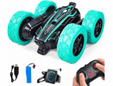 LeanToys Zelené kaskadérské auto