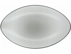 EQUINOXE Talíř oválný 35x22,3 cm, šedý
