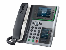 Poly Edge E400 - Telefon VoIP s identifikací volajícího/čekajícím hovorem - 3-cestný možnost volání - SIP, SDP - černá