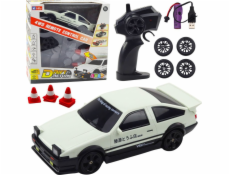 LeanToys Drift Sports Car s výměnnými koly, dálkově ovládané RC 4WD, bílé